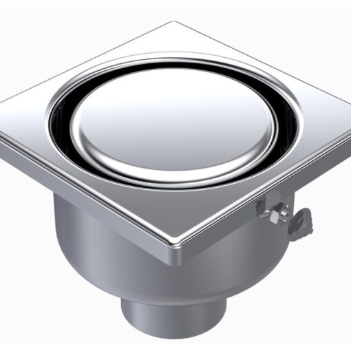 Siphon de sol Inox sortie verticale electropoli 100 mm inviolable - 1040F Limatec