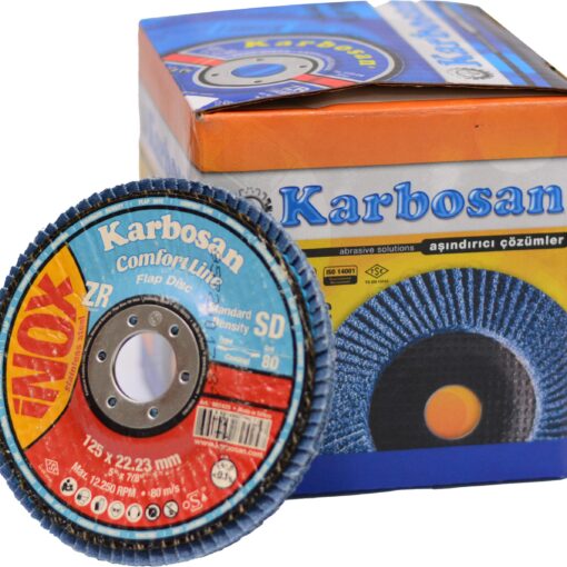 Lot de 10 Disques à lamelles Karbosan 125mm grains 80