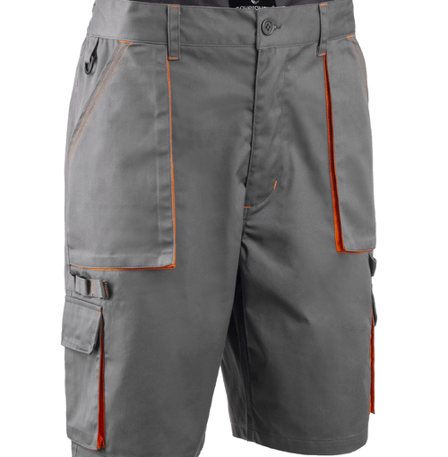 Bermuda de travail PADDOCK 2 Gris-Orange - CoverGuard