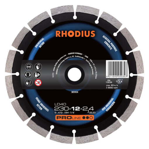 Disque diamant LD40 230 mm - RHODIUS