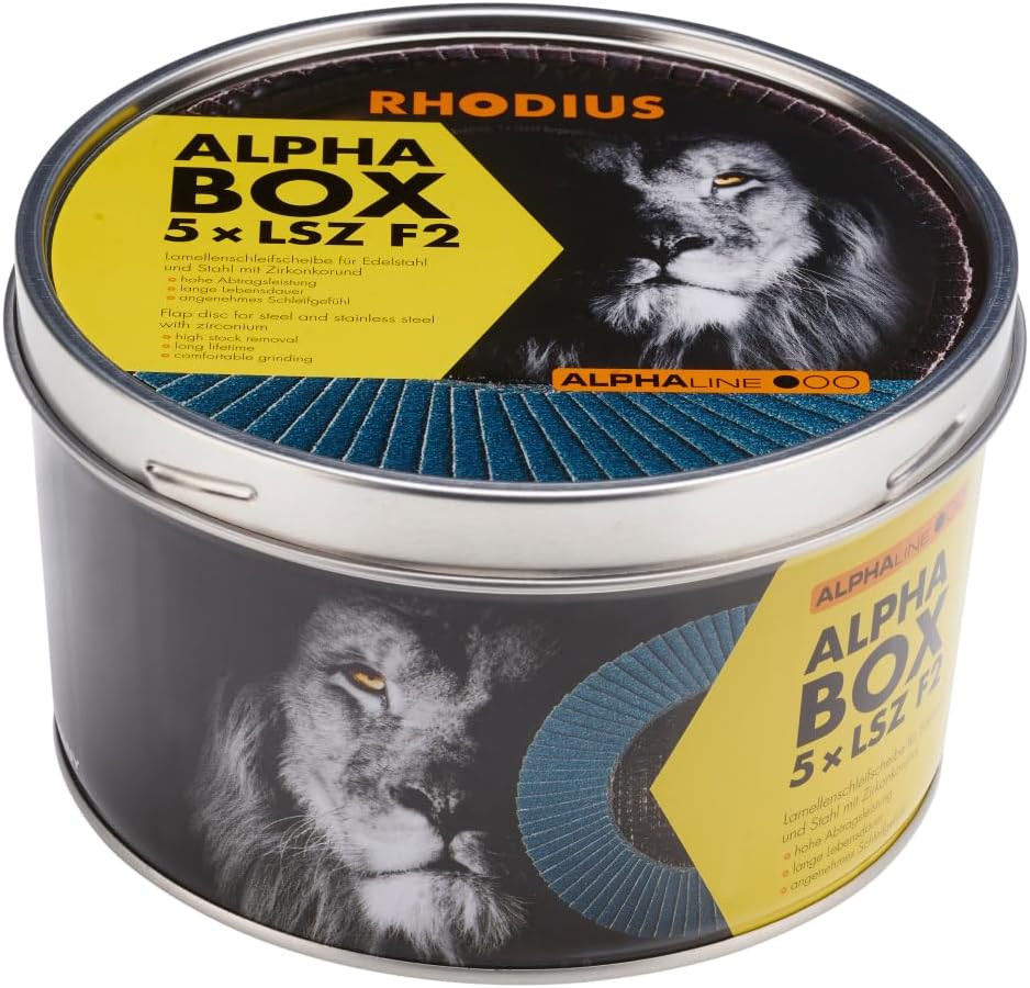 Disques à lamelles inclinée LSZ F2 125 mm Grain 60 - Box métal de 5 PCS - RHODIUS – Image 2