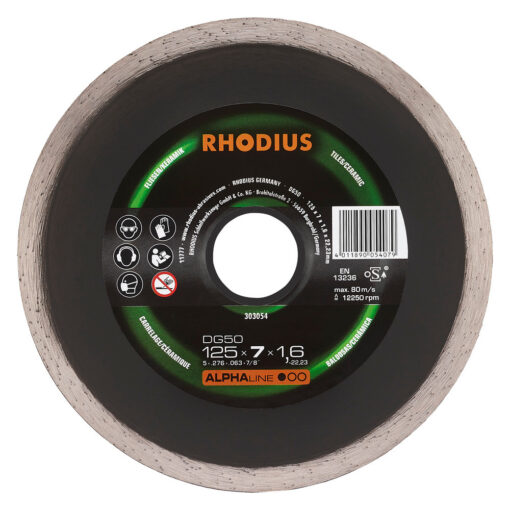 Disque de coupe diamanté pour carrelage DG50 - RHODIUS
