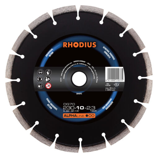 Disque diamant DG70 230 mm - RHODIUS