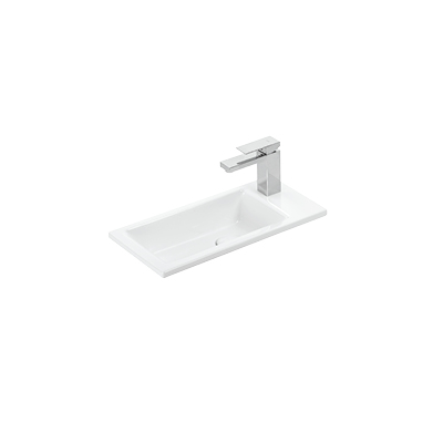 Lave main à poser en céramique Blanc Carrée - ATRIA 2 - 50 CM - LPP – Image 4