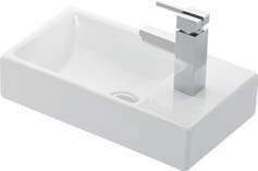 Lave mains en céramique, rectangulaire VITA blanc l.45 x P.100 x L26 cm - LPP – Image 8