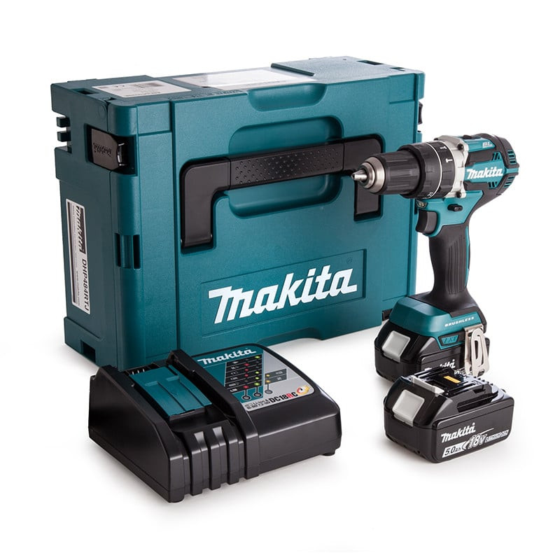 Perceuse à percussion 18V LXT (2x5,0 Ah) en MAKPAC - MAKITA DHP484RTJ