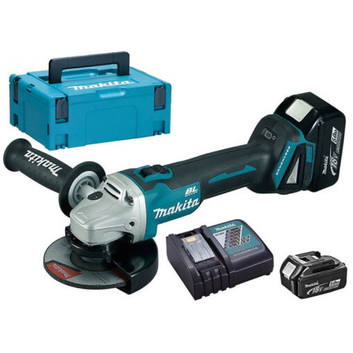 Meuleuse d'angle 18V LXT Ø125 mm (2x5,0 Ah) en MAKPAC - MAKITA DGA504RTJ