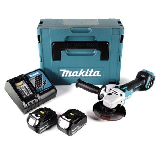 Meuleuse d'angle 18V LXT Ø125 mm (2x5,0 Ah) en MAKPAC - MAKITA DGA511RTJ