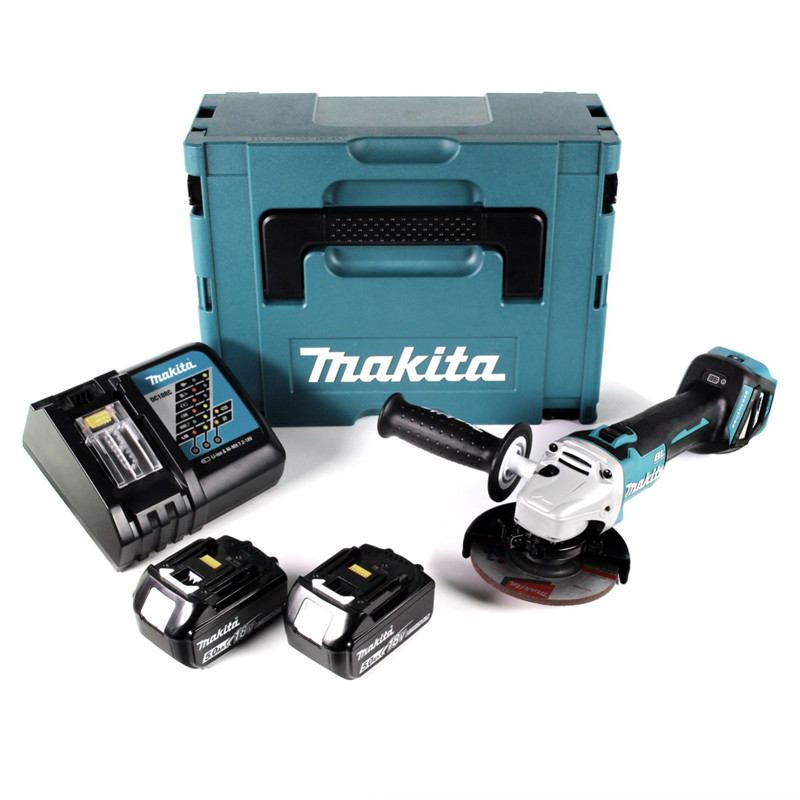 Meuleuse d'angle 18V LXT Ø125 mm (2x5,0 Ah) en MAKPAC - MAKITA DGA511RTJ