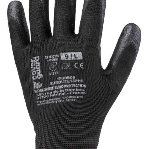 Gants de précision légère, enduction palmaire PU - COVERGUARD 1PUBB