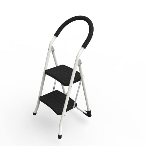 Marchepied pliable, marches appui larges 30 x 21,5 cm, antidérapante, charge max : 150 KG – SARAYLI