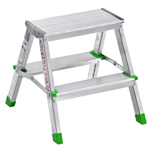 Marchepied double accès pliant, pieds et marches antidérapante en aluminium – SARAYLI