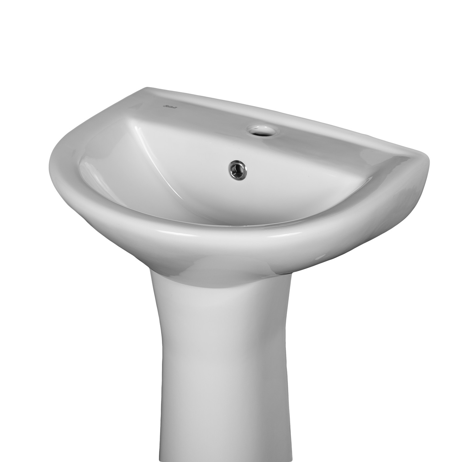Lavabo avec colonne en céramique 45 x 36 CM Blanc BIZY - LPP – Image 2
