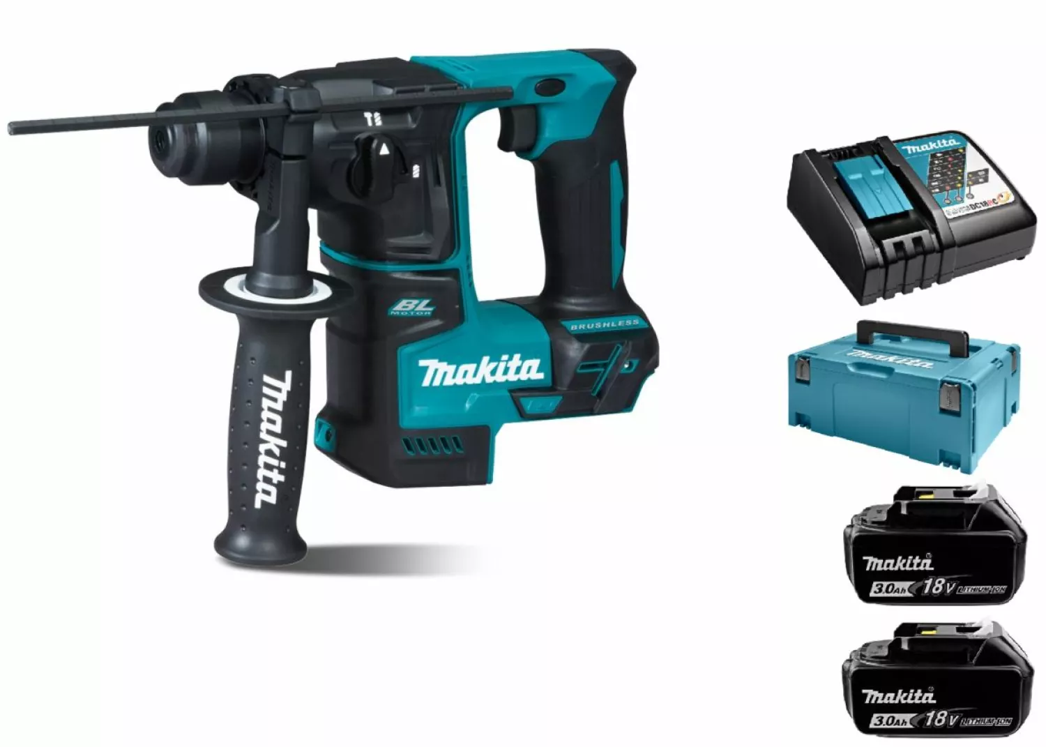 Perforateur SDS-Plus 18V LXT 1,2 J (2x3,0 Ah) en MAKPAC - MAKITA DHR171RFJ – Image 4