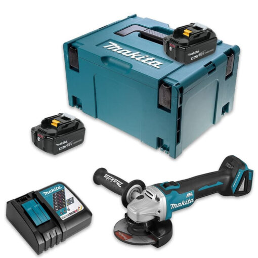 Meuleuse d'angle 18V LXT Ø125 mm (2x4,0 Ah) en MAKPAC - MAKITA DGA504RMJ