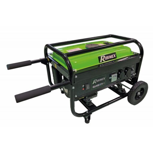 Groupe électrogène 3150W, 212 cm3, sur chariot, 2 prises 230 V, autonomie 11h - RIBIMEX PRGE3150