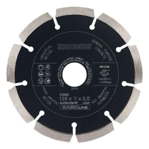 Disque diamant DG80 125 x 7 mm - RHODIUS