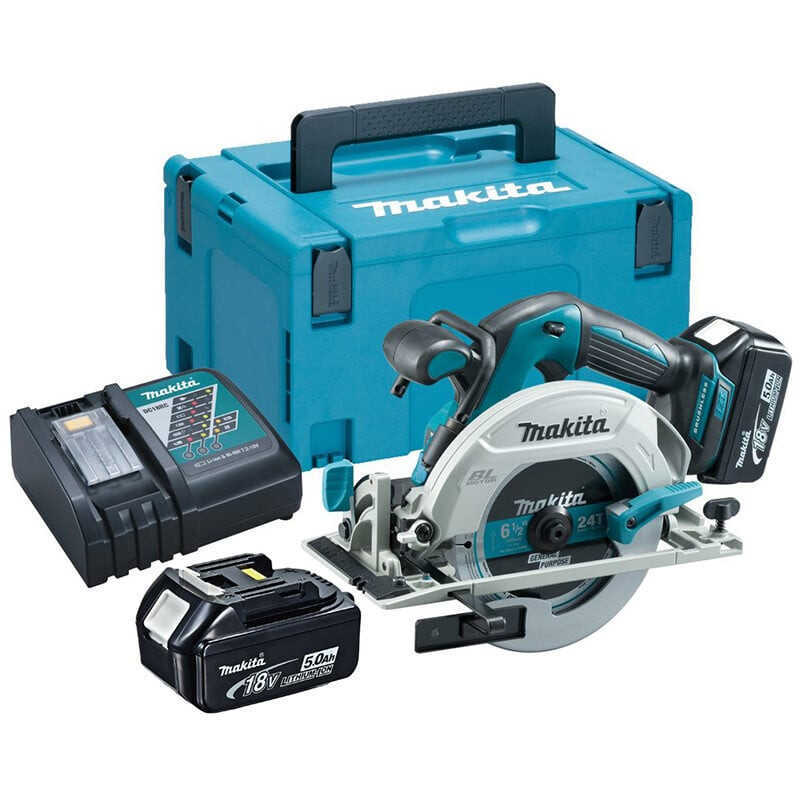 Scie circulaire 18V LXT Ø165 mm (2x5,0 Ah) en MAKPAC - MAKITA DHS680RTJ