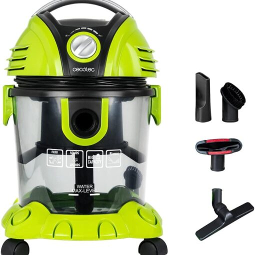 Aspirateur Solides et Liquides sans Sacs, 1400 W, 7 Mètres de Rayon d'Action, Capacité de 15 L, Filtre HEPA et Filtre à Eau - CECOTEC 08110