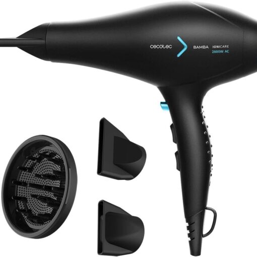 Sèche-cheveux 2600 W, buses de précision, diffuseur pour un grand volume, réglage de température et vitesse - CECOTEC 04204