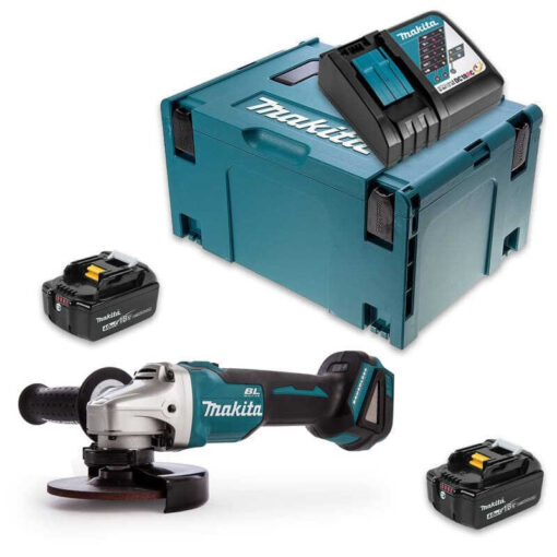 Meuleuse d'angle 18V Ø125 mm (2x4,0 Ah) en MAKPAC - MAKITA DGA506RMJ