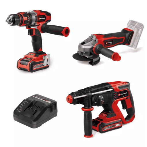 Pack 3 outils perceuse, meuleuse, perforateur (2x3.0Ah) - EINHELL 4257242