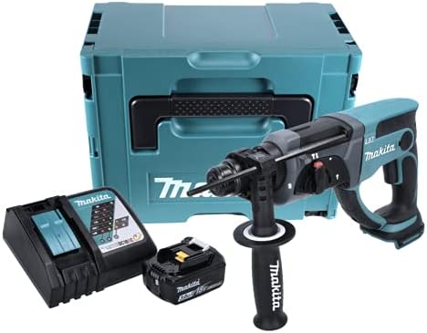 Perforateur Burineur DHR202 SDS-Plus avec boîtier Makpac + 1x Batterie 3,0 Ah + Chargeur rapide 18V - Makita DHR 202 Y1J-P