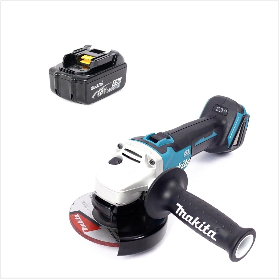 Meuleuse sans fil Ø 125 mm brushless DGA504 + 1 Batterie BL1850 5,0 Ah - MAKITA