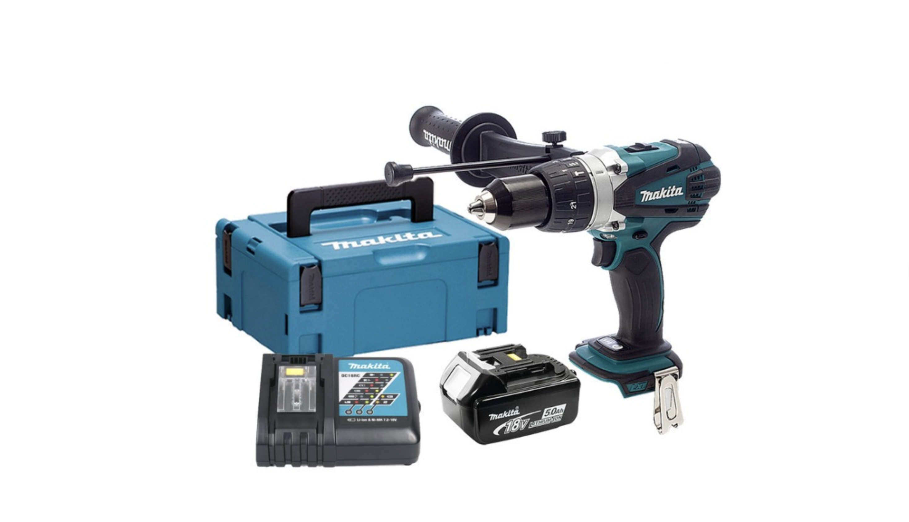 Perceuse à percussion 18V LXT (1×5.0 Ah) en MAKPAC – MAKITA DHP458RT1J