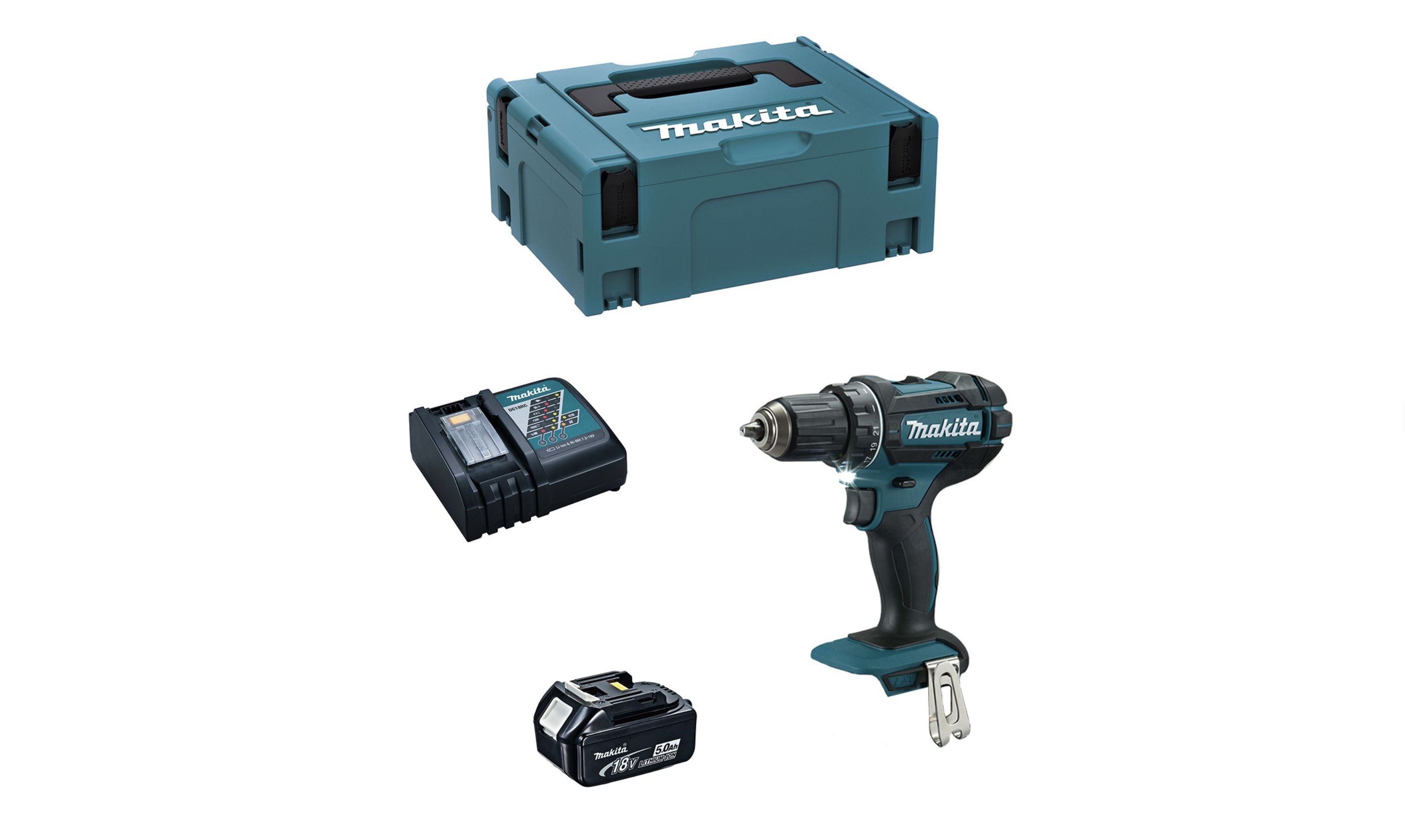 Perceuse visseuse 18V LXT (1×5,0 Ah) en MAKPAC – MAKITA DDF482RT1J