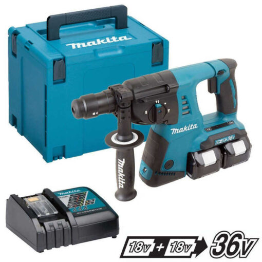 Perforateur burineur 36V SDS-Plus (2x5,0 Ah) en MAKPAC - MAKITA DHR264RTJ