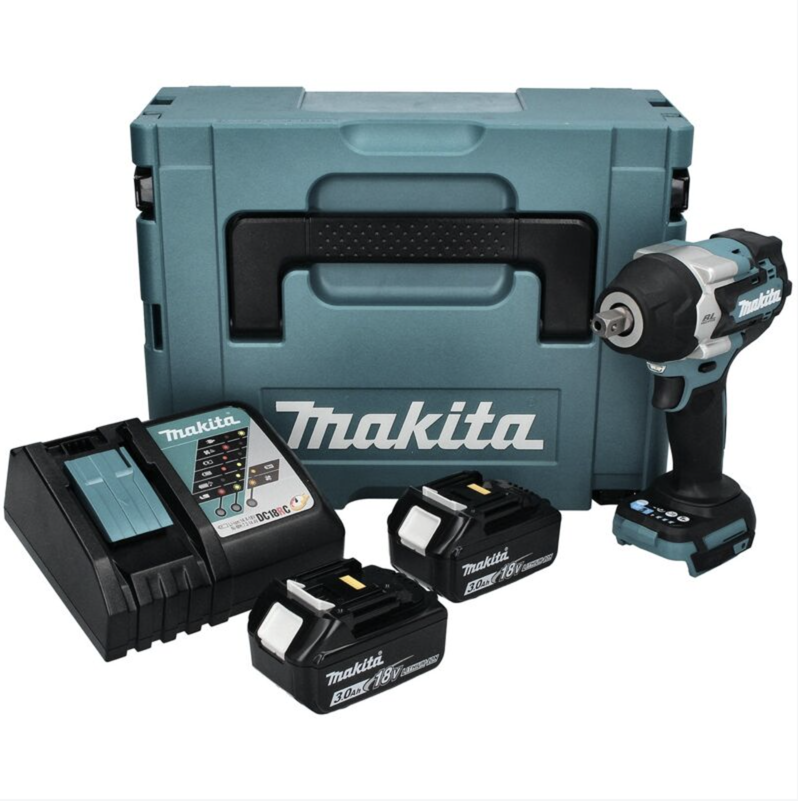 Boulonneuse à chocs 18V LXT 700 Nm 1/2" (2x3,0 Ah) en MAKPAC - MAKITA DTW701RFJ