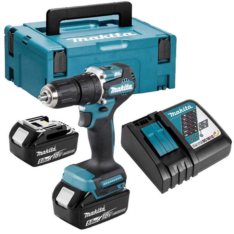 Perceuse à percussion 18V LXT (2x5,0 Ah) en MAKPAC - MAKITA DHP487RTJ