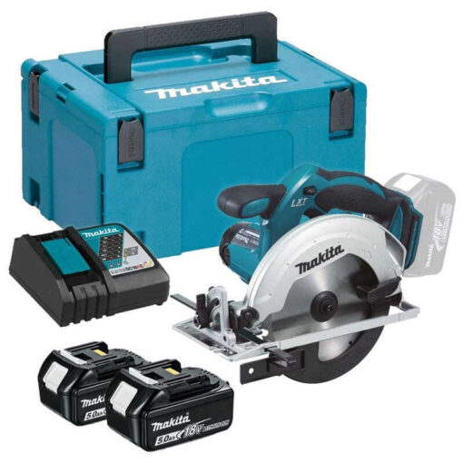 Scie circulaire 18V LXT Ø165 mm (2x5,0 Ah) en MAKPAC - MAKITA DSS611RTJ