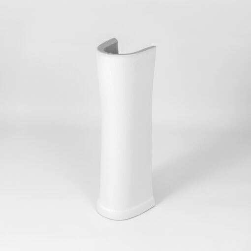 Colonne pied de lavabo seule, forme arrondi en céramique L.20 x H.68 cm - LPP