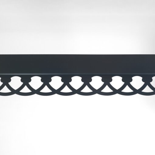 Lambrequin décoratif en acier pour façade et toiture – Gris Anthracite RAL 7016 – Longueur 2 m – LPP KAMAIL