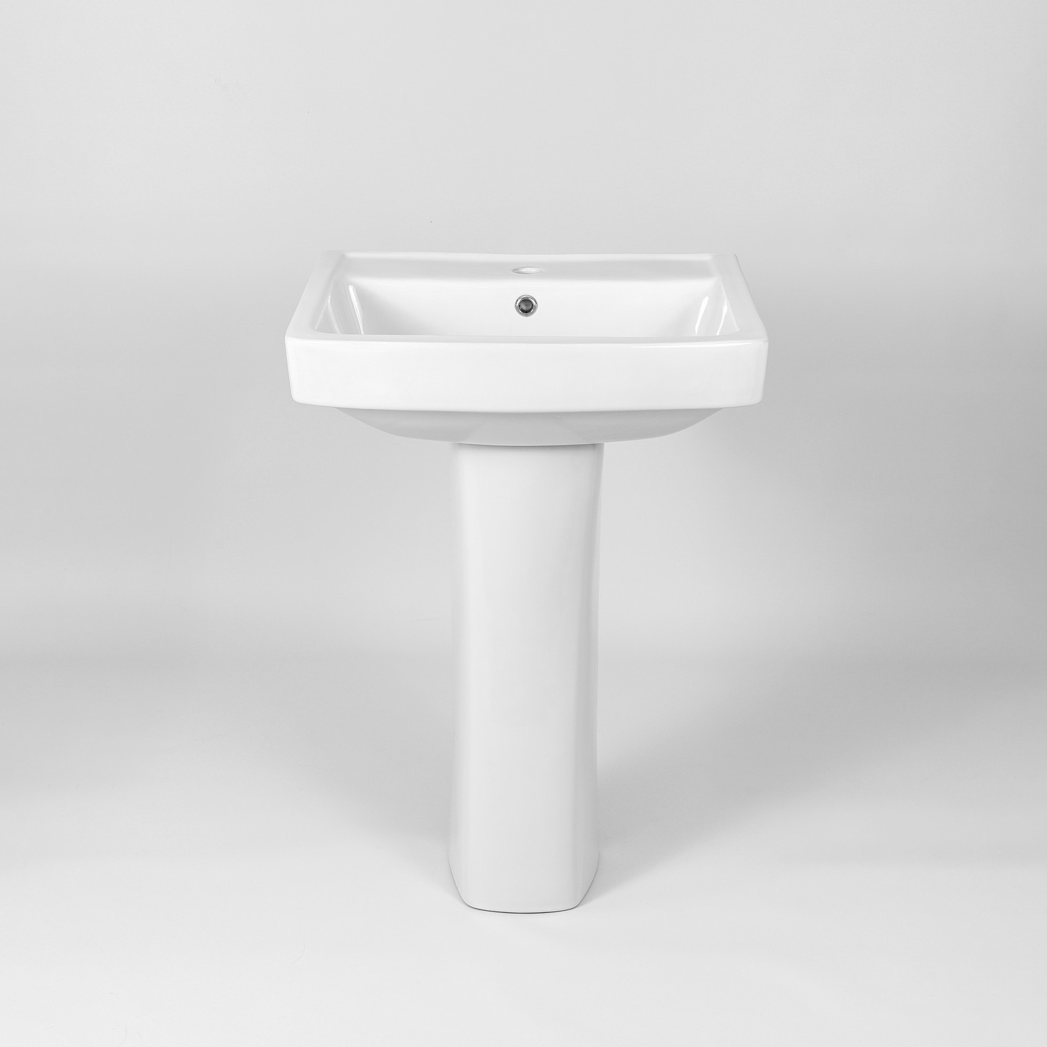 Lavabo avec colonne en céramique 44 x 56 CM Blanc VEGAS – LPP – Image 2