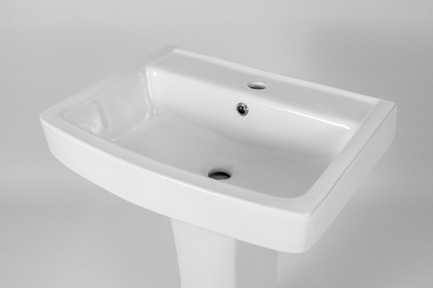 Lavabo avec colonne en céramique 44 x 56 CM Blanc VEGAS – LPP – Image 3