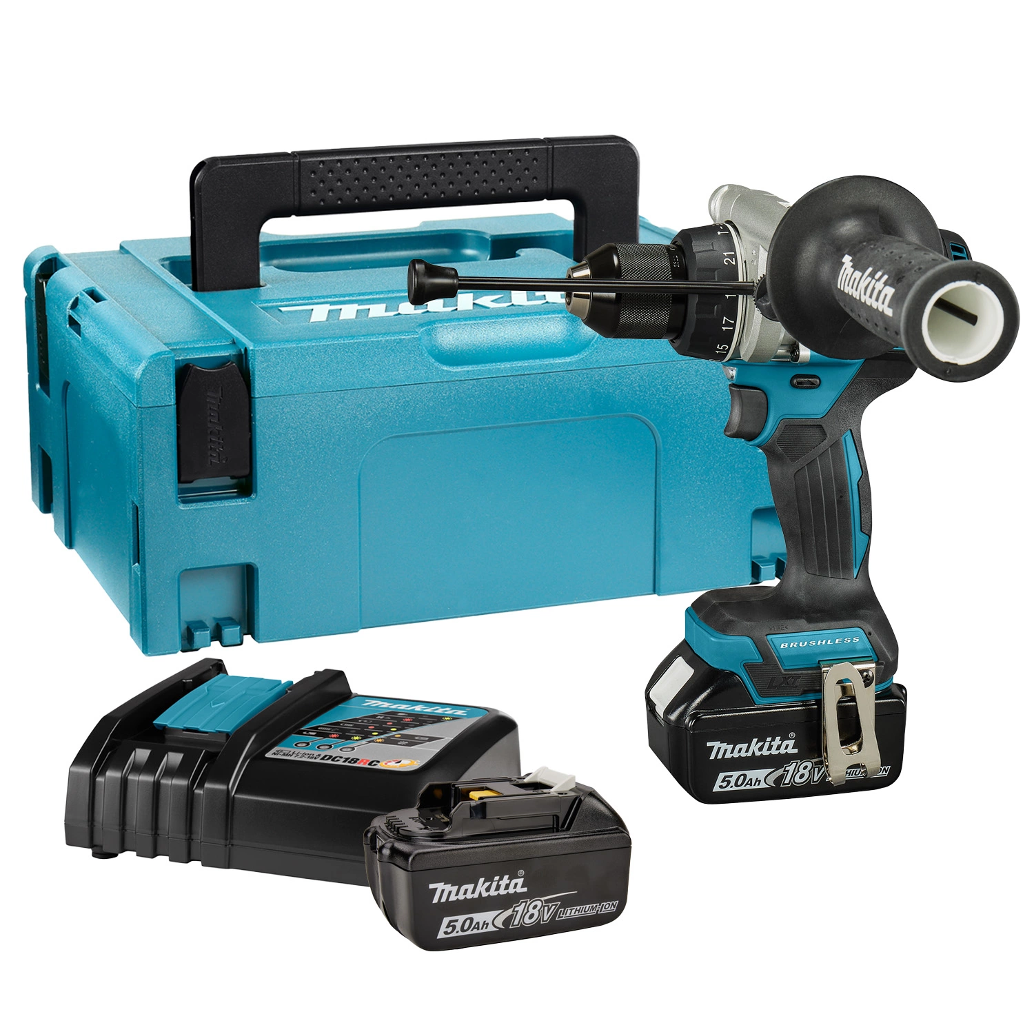 Perceuse à percussion 18V LXT (2×5.0 Ah) en MAKPAC – MAKITA DHP492RTJ