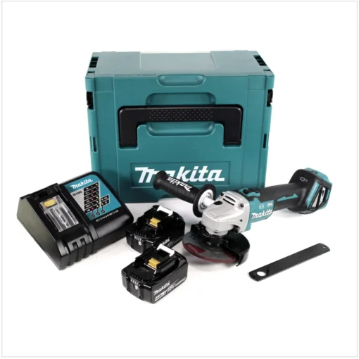 Meuleuse d'angle 18V LXT Ø125 mm (2x4,0 Ah) en MAKPAC - MAKITA DGA513RMJ