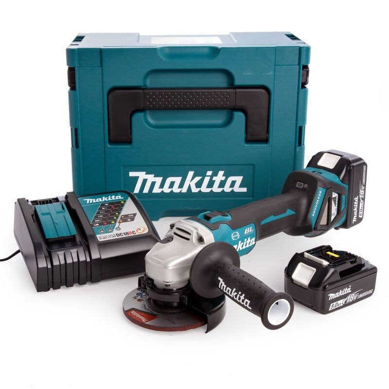 Meuleuse d'angle 18V LXT Ø125 mm (2x5,0 Ah) en MAKPAC - MAKITA DGA513RTJ