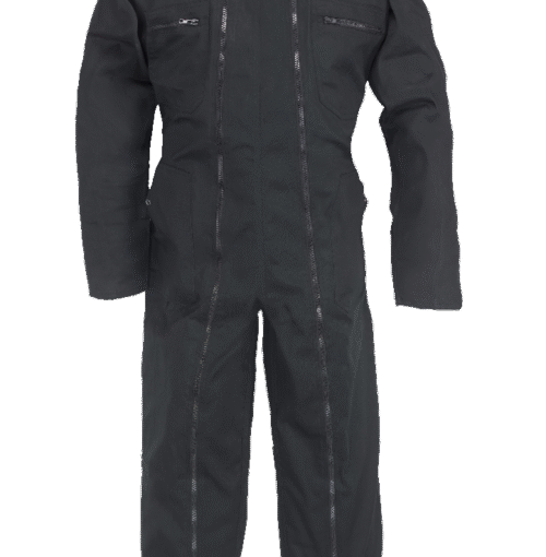 Combinaison Noir 2 zips FACTORY - Polycoton - 245 g/m2 - COVERGUARD