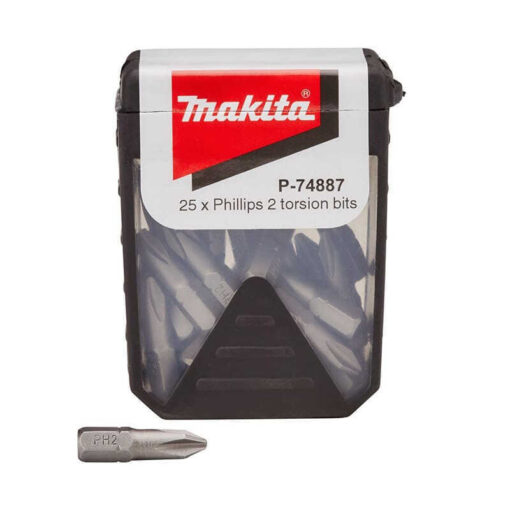 Coffret d'embouts de vissage Phillips 2 torsion bits (25 pcs) - MAKITA P-74887