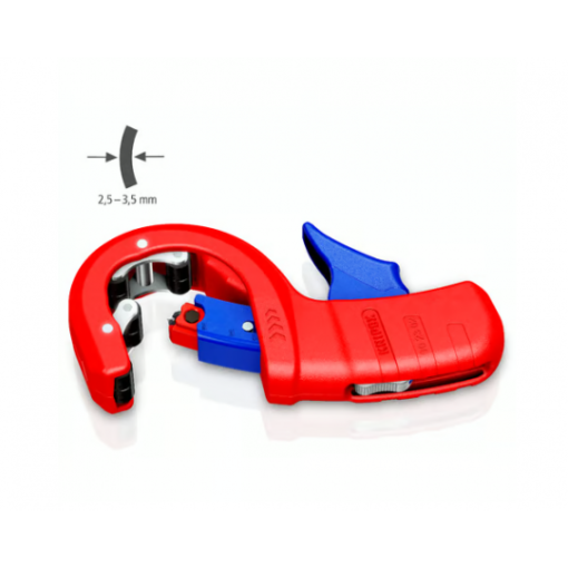 Coupe-tube pour tubes en plastique à parois épaisses - 200mm - pour tubes PVC Ø 32/40/50mm - KNIPEX 90 23 02 BK