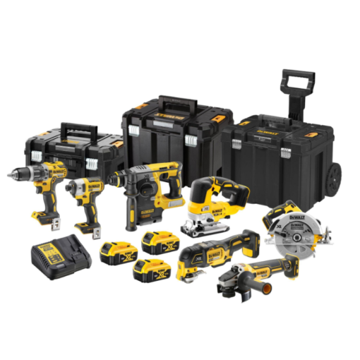 Pack 7 outils 18V (3x5,0 Ah) dans 3 coffrets TSTAK - DEWALT DCK755P3T
