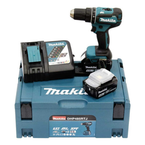 Perceuse à percussion 18V LXT (2x5.0 Ah) en MAKPAC - MAKITA DHP485RTJ
