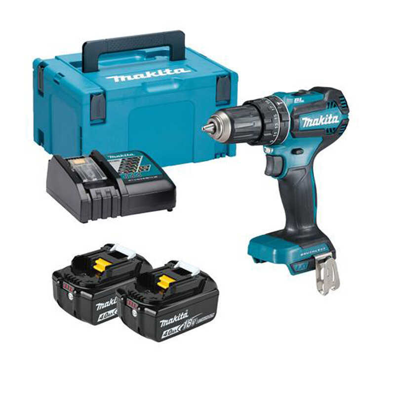 Perceuse à percussion 18V LXT (2x4.0 Ah) en MAKPAC - MAKITA DHP485RMJ