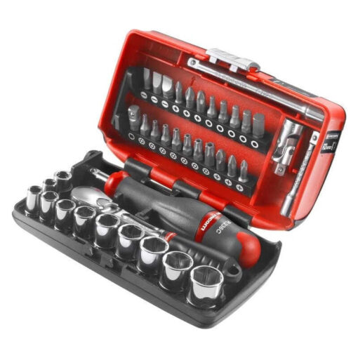 Coffret de 38 pieces douilles et embouts 1/4" 6 pans - FACOM RL.NANO1