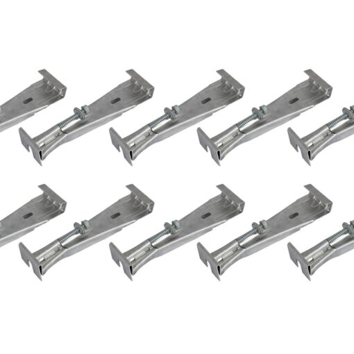 Lot de 10 crochets intérieurs écarteurs pour gouttières, en acier avec emplacement pour vis de fixation – LPP