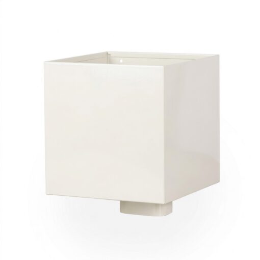 Boite à eau Blanc RAL 9002 200 x 200 Sortie 60x80 mm avec grille anti-feuilles – LPP